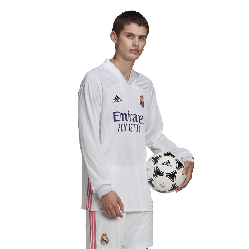 adidas Mens RMCF Real Madrid Home Jersey White