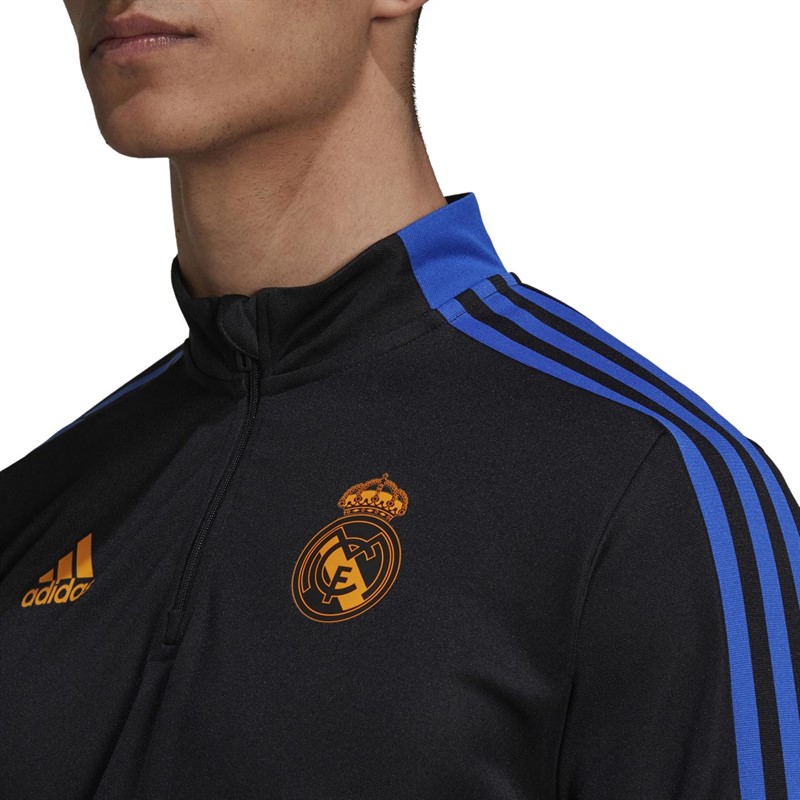 adidas Mens RMCF Real Madrid Tiro Training Top Black