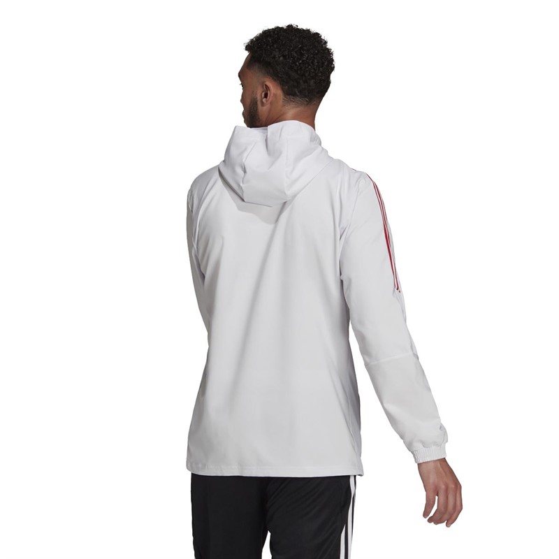 adidas Mens MUFC Manchester United Tiro Presentation Track Top Dash Grey