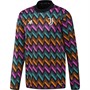 adidas Mens JFC Juventus Pre-Match Warm Top Black/Screaming Pink/Orange/Hi Res Aqua