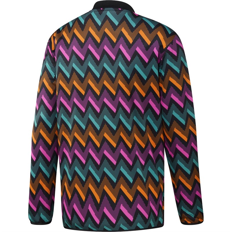 adidas Mens JFC Juventus Pre-Match Warm Top Black/Screaming Pink/Orange/Hi Res Aqua