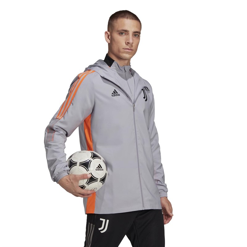 adidas Mens JFC Juventus Tiro Presentation Track Top Glory Grey
