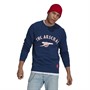 adidas Mens AFC Arsenal Graphic Crew Sweatshirt Mystery Blue