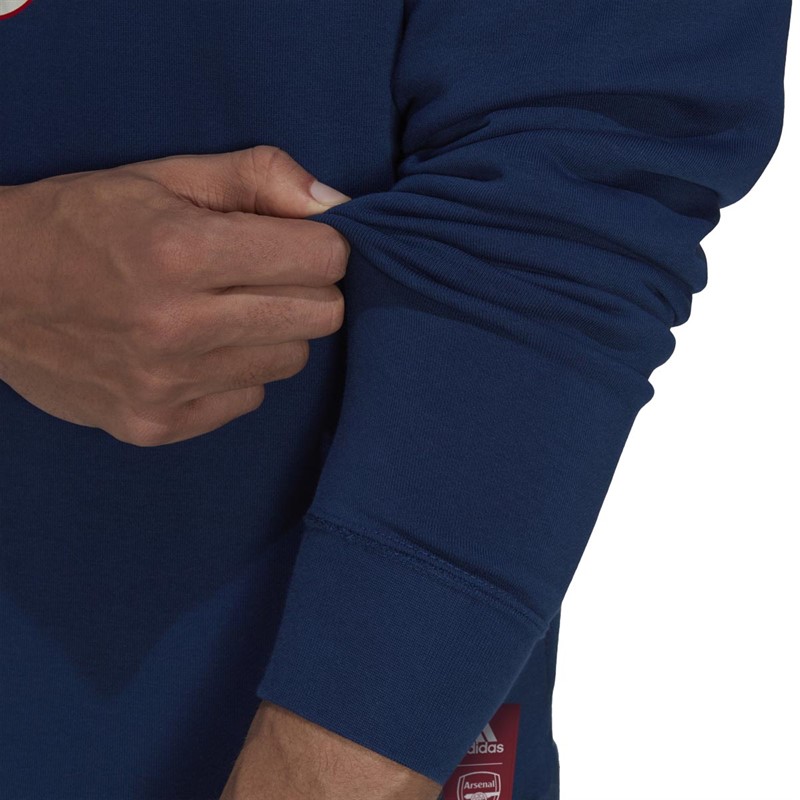 adidas Mens AFC Arsenal Graphic Crew Sweatshirt Mystery Blue