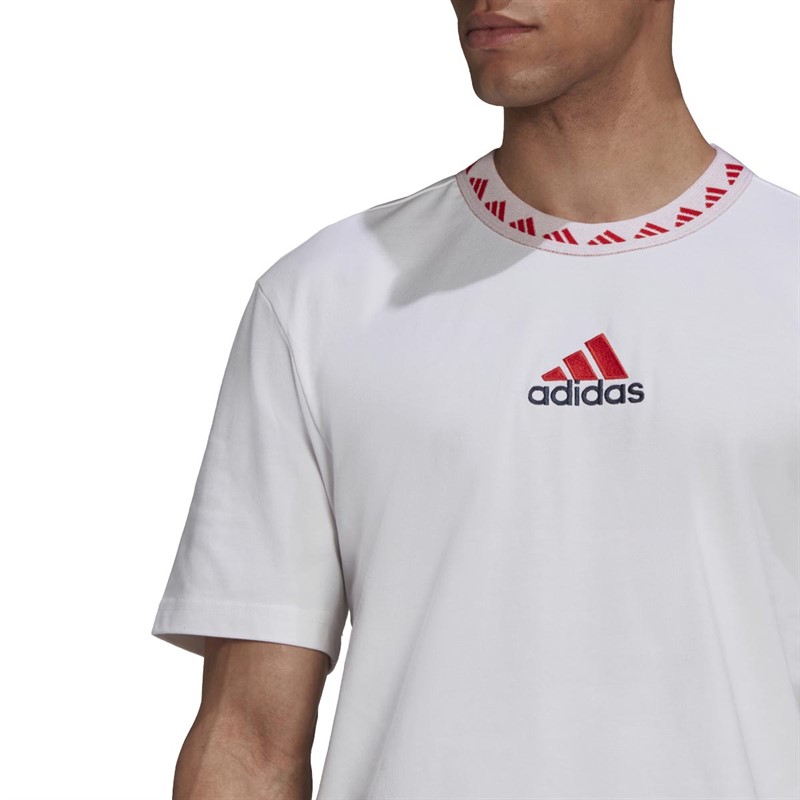 adidas Mens FCB FC Bayern Munich Icons T-Shirt White