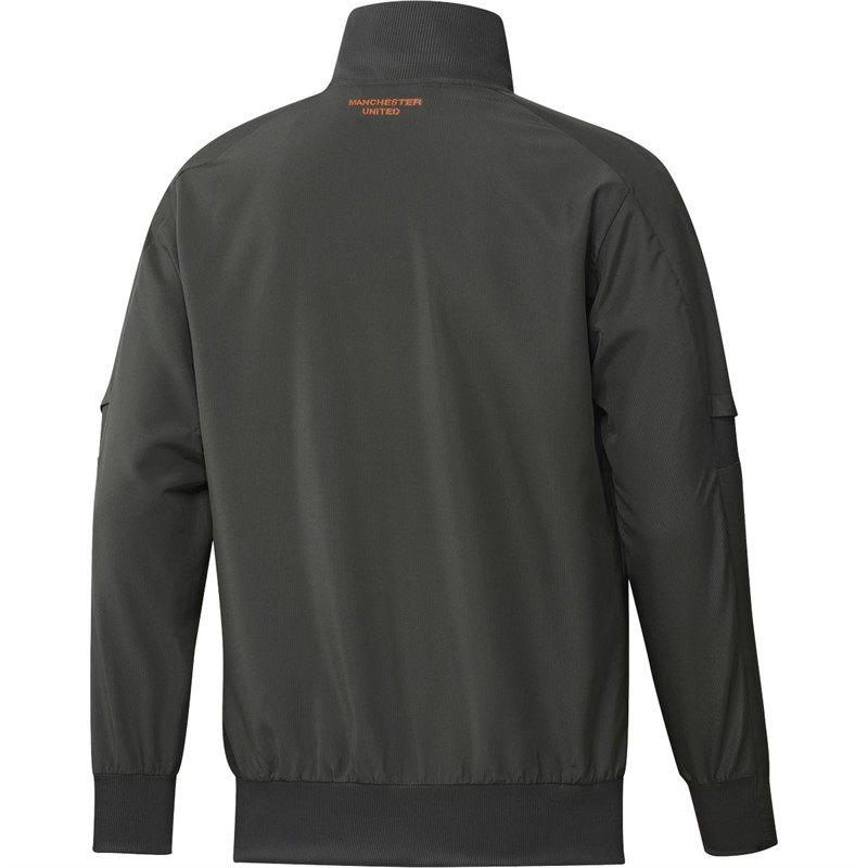 adidas Mens MUFC Manchester United Presentation Track Top Legend Earth