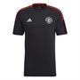 adidas Mens MUFC Manchester United Tiro T-Shirt Black