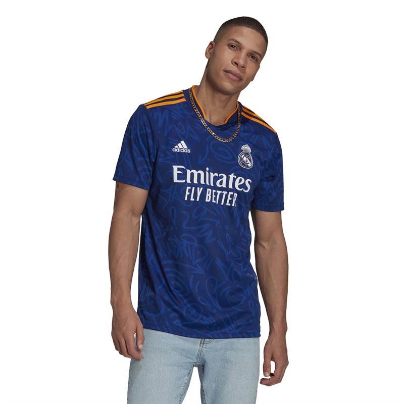 adidas Herren RMCF Real Madrid Away Fußball Trikots Blau