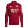 adidas Mens AFC Arsenal Tiro Warm Top Active Maroon