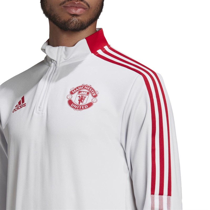 Buy adidas Mens MUFC Manchester United Tiro Training Top Dash Grey