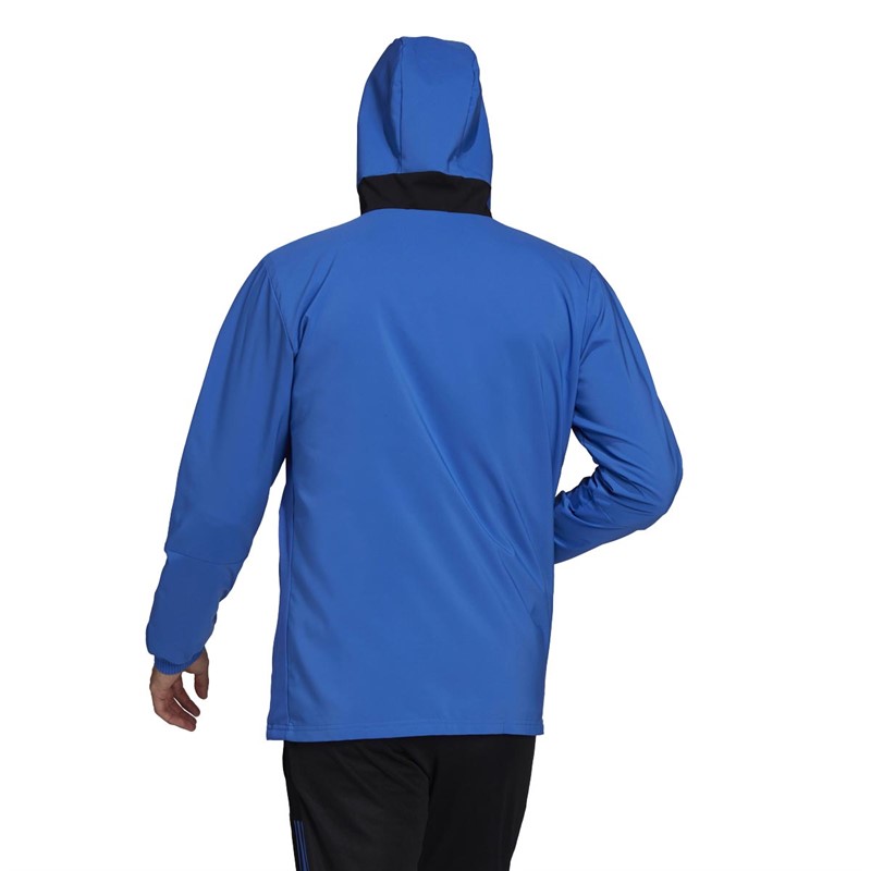 adidas Mens RMCF Real Madrid Tiro Presentation Track Top Hi Res Blue