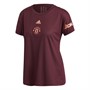 adidas Womens MUFC Manchester United Travel T-Shirt Maroon