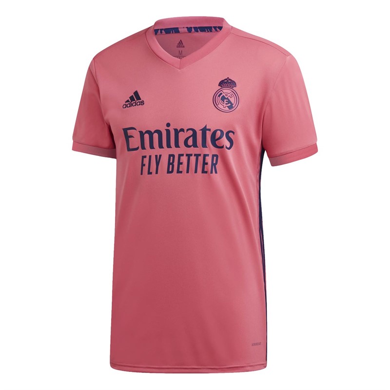 adidas Mens RMCF Real Madrid Away Jersey Spring Pink