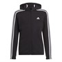 adidas Junior Boys Essentials 3-Stripes Full-Zip Hoodie Black/White