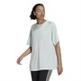 adidas Dames Designed To Move Aeroready Studio Boyfriend Sports Performance Tops Blauw