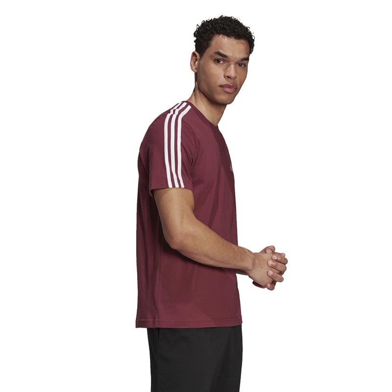 adidas Heren Essentials 3-stripes T-shirts Rood
