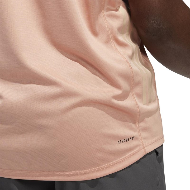 adidas Heren Yoga Muscle Sports Performance Tops Roze