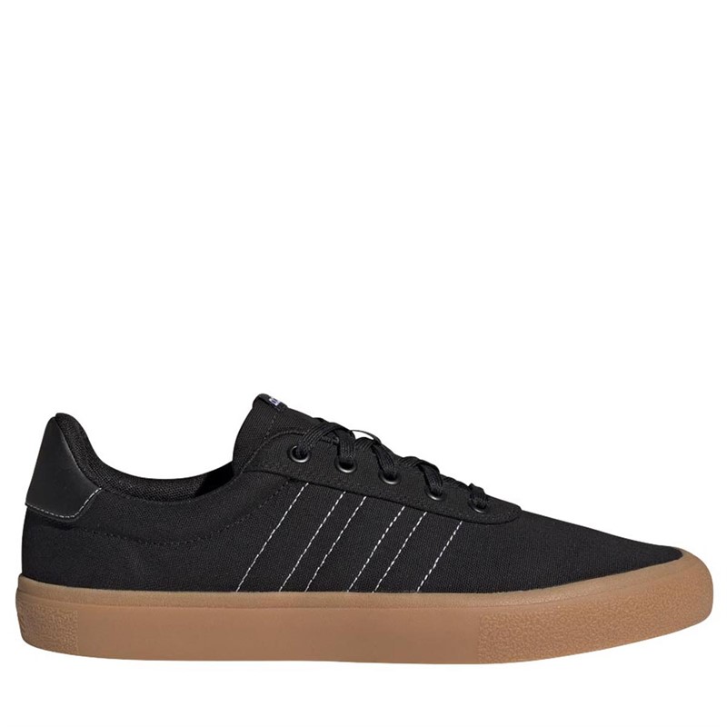 Black adidas canvas trainers online