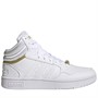 adidas Womens Hoops 3.0 Mid Classic Gold Metallic Trainers Footwear White/Footwear White/Gold Metallic