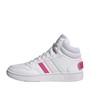 adidas Womens Hoops 3 Mid World Friendship Day Trainers Footwear White/Pulse Magenta/Almost Pink