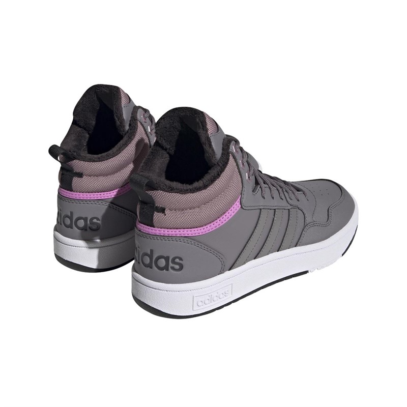 Buy Adidas Womens Hoops 3 0 Mid Winterized Trainers Trace Grey Trace 