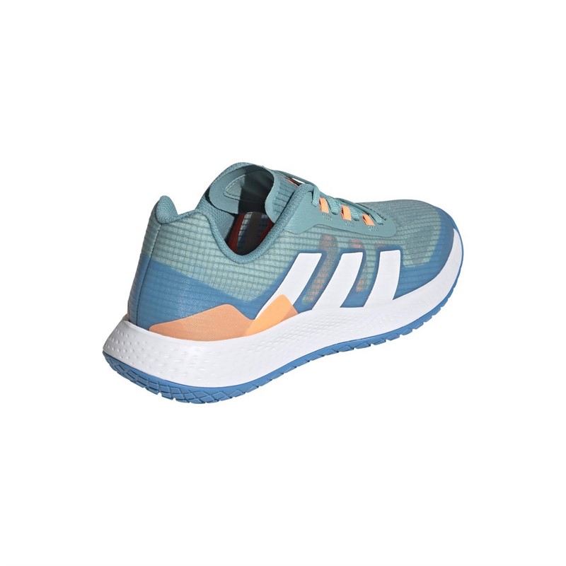 adidas Womens Forcebounce Court Shoes Footwear White/Footwear White/Pulse Blue