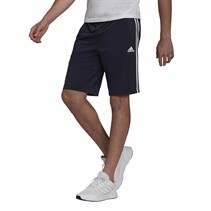adidas Mens Essentials Warm-Up 3-Stripes Shorts Legend Ink/White