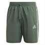 adidas Mens Aeroready Essentials Chelsea 3-Stripes Shorts Green Oxide/Linen Green