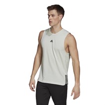 adidas Mens Aeroready Yoga Tank Top Linen Green/Black