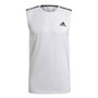 adidas Mens Aeroready Designed To Move 3-Stripes Training Tank White