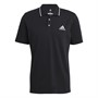adidas Mens Aeroready Essentials Piqué Small Logo Polo Shirt Black/White