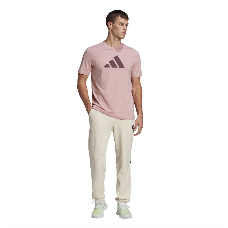 adidas Mens Future Icons Logo T-Shirt Wonder Mauve