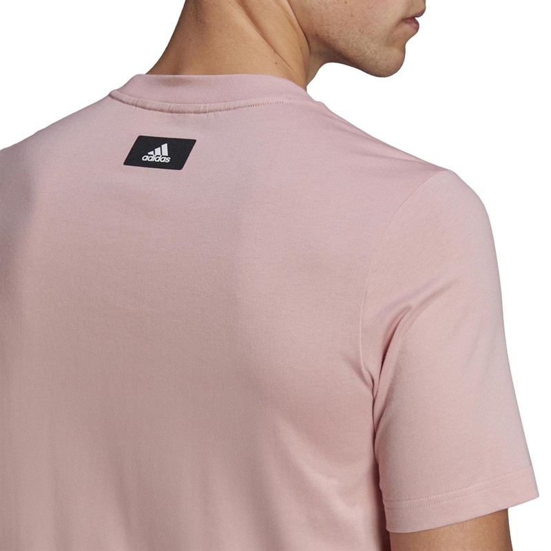 adidas Mens Future Icons Logo T-Shirt Wonder Mauve