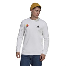 adidas Mens Long Sleeve T-Shirt White