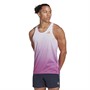 adidas Mens Adizero Engineered Running Singlet Semi Pulse Lilac/White