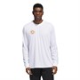 adidas Mens Freedom Graphic Long Sleeve Running Top White