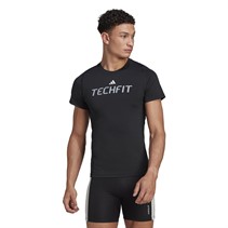 adidas Mens Techfit Graphic Training T-Shirt Black