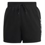 adidas Womens Essentials Slim Logo Shorts (Plus Size) Black/White