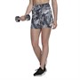 adidas Womens Hyperglam Aeroready High Rise Marble Print Tight Shorts Multi Colour/Black