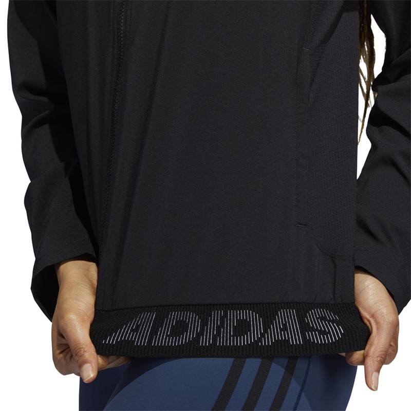 adidas Womens Branded Elastic Layering Jacket Black/White