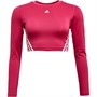 adidas Womens WTR Icons Aeroready Long Sleeve Team Real Magenta/White