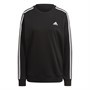 adidas Womens Essentials Studio Lounge 3-Stripes Sweatshirt Black/White