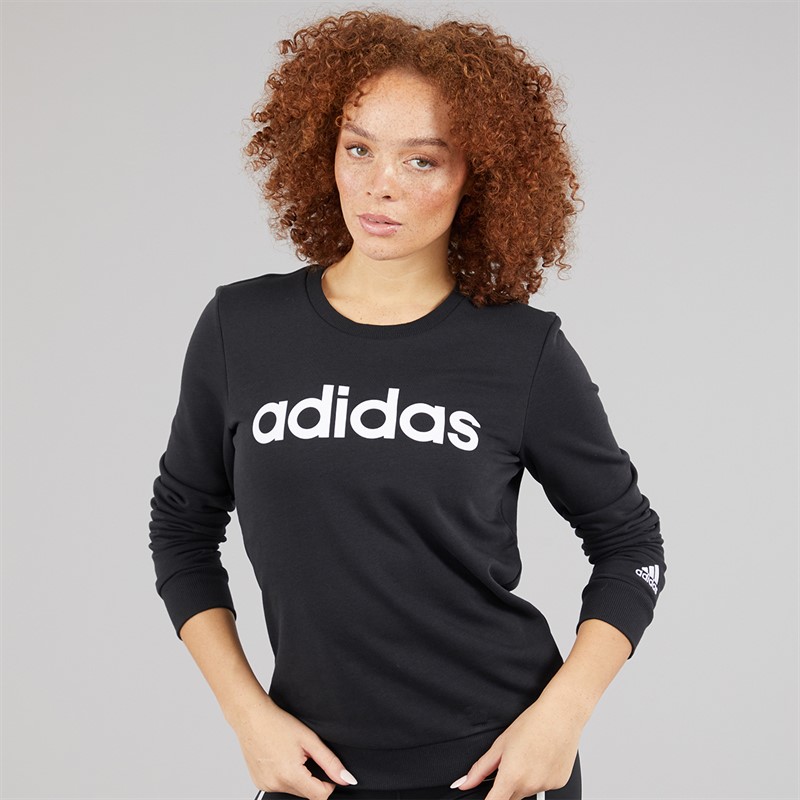 adidas Womens Essentials Logo Sweatshirt Black/White