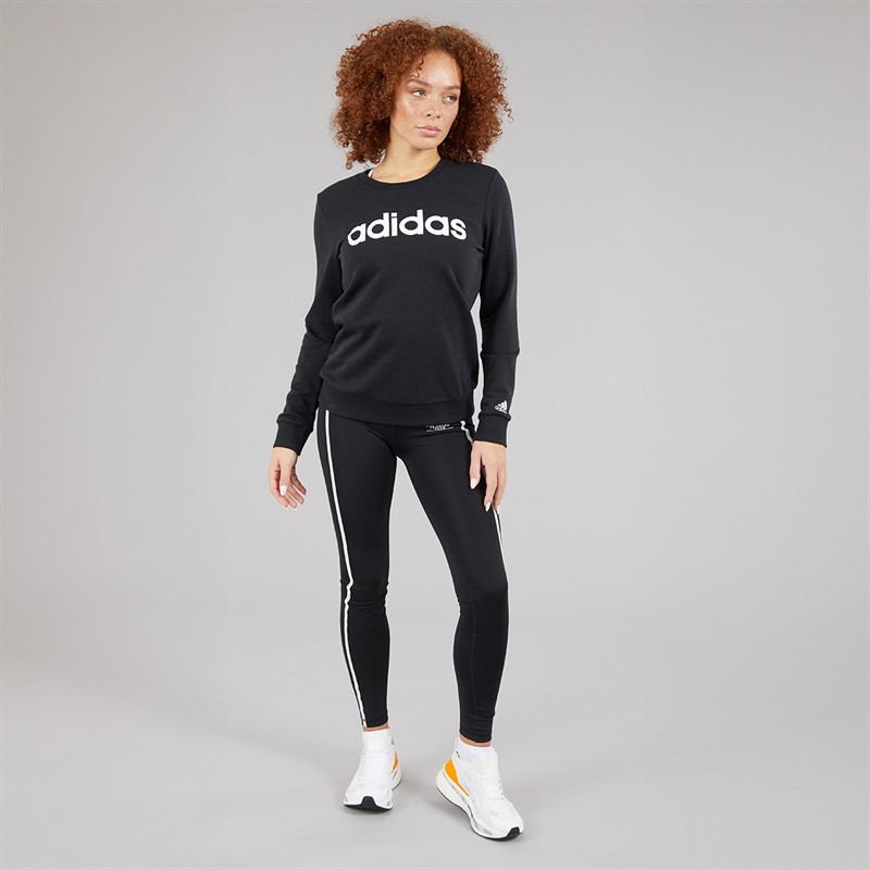 adidas Womens Essentials Logo Sweatshirt Black/White