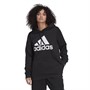 adidas Womens Essentials Logo Fleece Hoodie (Plus Size) Black/White