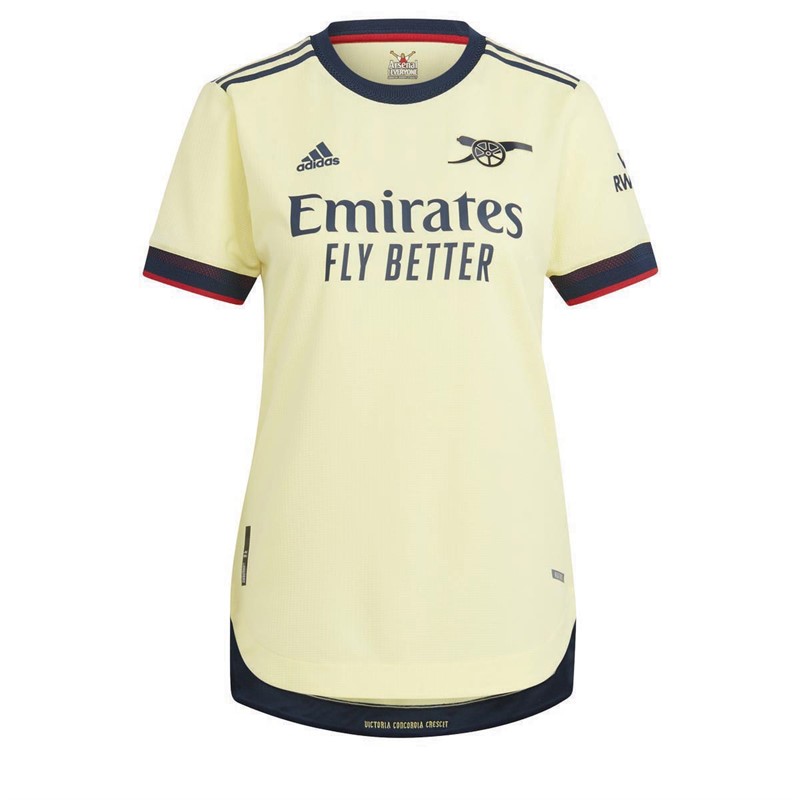 adidas Womens AFC Arsenal Away Authentic Jersey Pearl Citrine