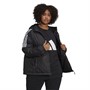 adidas Womens Essentials Insulated Hooded Jacket (Plus Size) Black