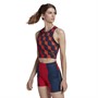 adidas Womens X Marimekko Train Icons Printed Tank Top Collegiate Orange