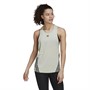 adidas Womens Trainicons Aeroready Tank Top Linen Green/Black