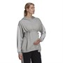 adidas Womens Essentials Cotton 3-Stripes Hoodie (Maternity) Medium Grey Heather/White